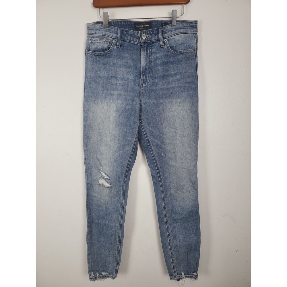 Lucky Brand Bridgette Skinny Jeans‎ 6/28 Womens Mid Rise Distressed Light Wash